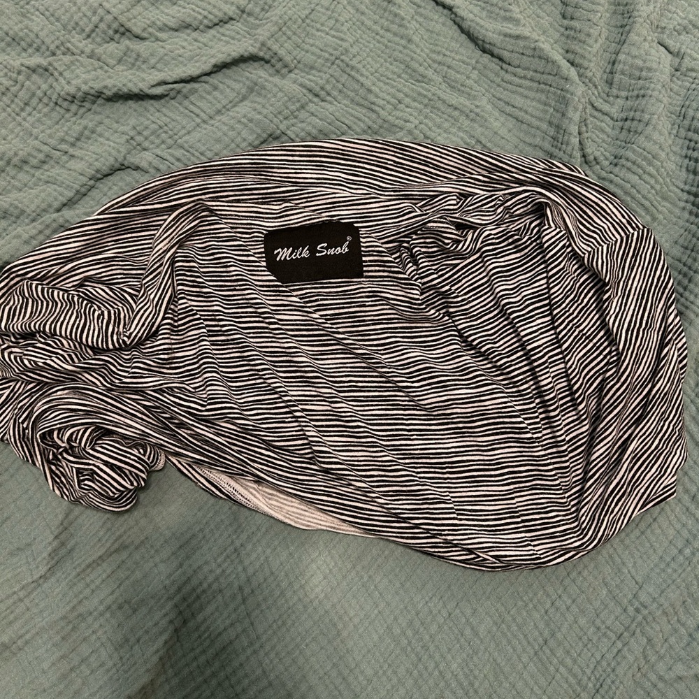 Milk Snob Nursing Cover Car Seat Cover Black Striped